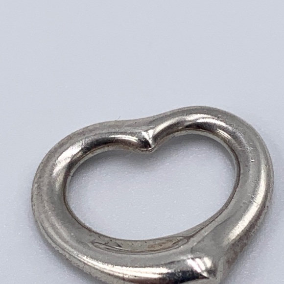 Authentic Tiffany & Co 925 Silver Elsa Peretti Open Heart 16mm Pendant - Picture 8 of 8